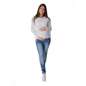 Цікаві джинси для вагітних Голубі